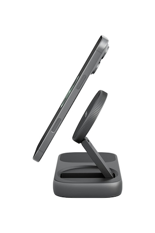 Energea Widock Plus Qi2 Kablosuz Şarj Destekli 7in1 4k Type-c Hub Dönüştürücü - Koyu Gri