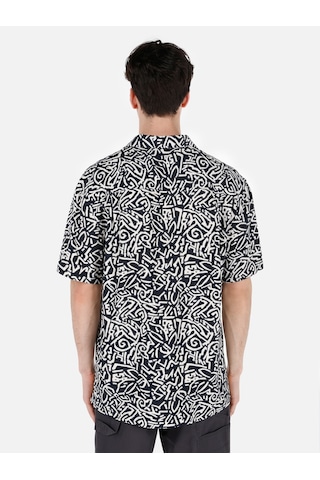 Colin's Colins Regular Fit Shirt Yaka Desenli Lacivert Erkek Kısa Kol Gömlek Cl1067545 Q1.v1 Nav Lacivert