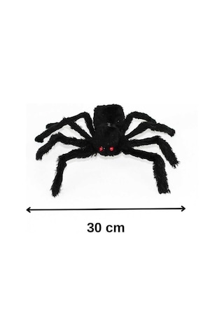 Halloween Cadılar Bayramı Siyah Örümcek 30cm