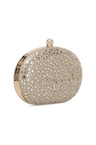 Guja 25kc1288 Kadın Taşlı Kutu Abiye Çanta Altın Altın