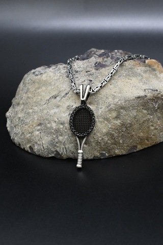 Tenis Raketi 925 Ayar Gümüş Kral Zincir 2mm 902415 Gümüş