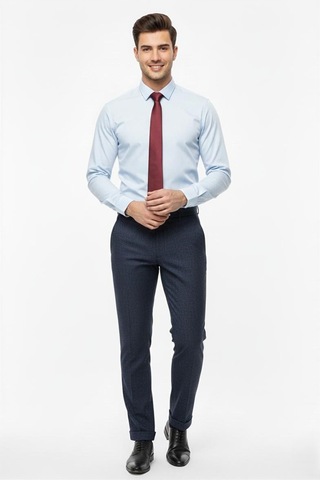 Presto Erkek Slimfit Armürlü Pantolon Lacivert 3193-250 Lacivert