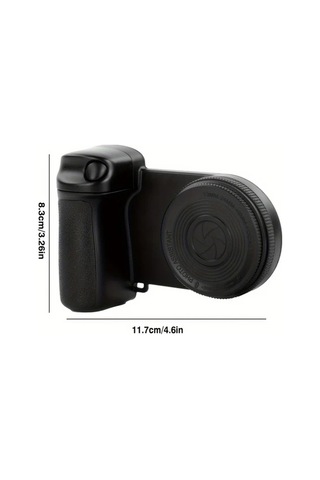 Xuweiwei Siyah Doldurucu Isik Aynali Kamera Tutacagi 360 Derece Ayarlanabilir Manyetik Telefon Standi Siyah-