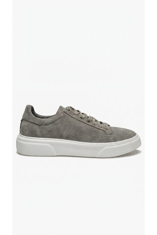 Gri-beyaz Süet Hakiki Deri Sneaker Ayakkabı 632.2501