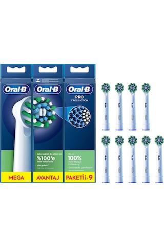 Oral-B Pro Cross Action Diş Fırçası Yedek Başlığı 9'lu
