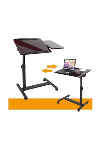 Ükseklik Eğim Ayarlı Koltuk Kenarı Laptop Sehpası - Mouse Bölmeli