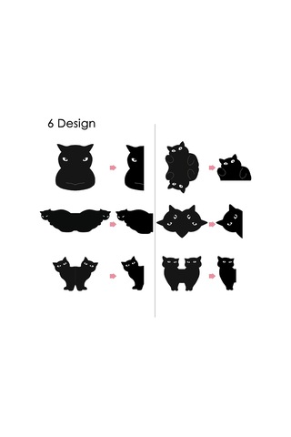 Manyetik Ayraç Meraklı Kedi Siyah Renk, Orijinal Ayraç, Hal