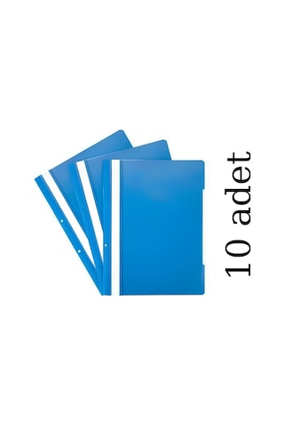N'pratik Eco 10 Adet Mavi Telli Dosya Seti - Pratik Ve Dayanıklı Belge Düzenleyici