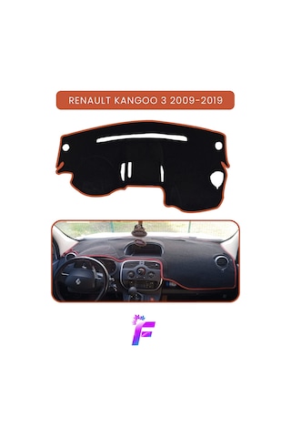 Renault Kangoo 3 2009-2019 Torpido Örtüsü Güneşten Korur Kolay Montaj Tam Uyum Kaymaz A40 Kahverengi