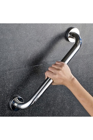 Q19 60 Cm Paslanmaz Parlak Banyo Wc Küvet Yanı Bedensel Engelli Tutunma Barı Tutamak Parlak Krom