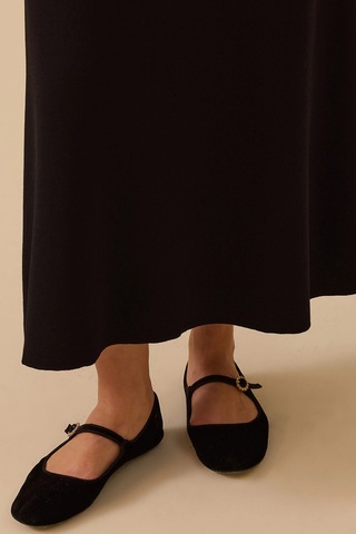 Seçil Kadın Düz Kesim Triko Etek 1013 Siyah Siyah