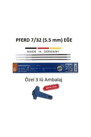 Pferd 7/32 5.5Mm Motorlu Testere Eğesi Orta 3Lü Paket