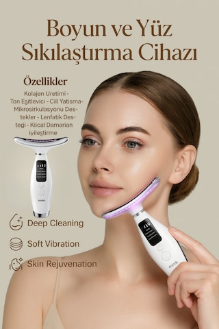 Yüz Ve Boyun Kırşıklık Giderici/yüz Masaj/cihazı Gıdık, Sarkma Giderici Taşınabilir Şarjlı