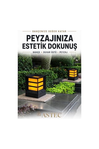 Astec Modern Bahçe Duvar Üstü Aydınlatma Izgaralı Küp Armatürü Siyah Kare Dış Mekân Peyzaj Lambası E27 Duylu