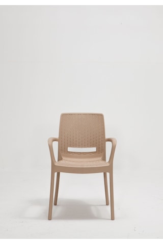 4 Adet Rattan Lüx Cappucino Sandalye / Balkon-bahçe-teras Bej