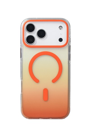 Apple Uyumlu iPhone 17 Pro Max Kılıf M-safe Şarj Özellikli Transparan Renk Geçişli Zore Toros Kapak Mavi