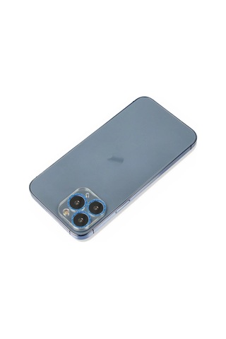 Mey İthalat Apple, Uyumlu iPhone 11 Pro Max Shine Kamera Lens Koruma Cam - Mavi