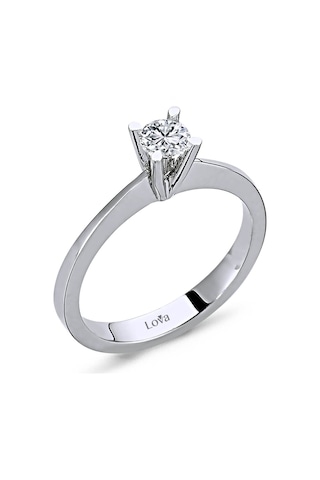 Lova F Renk 0,40 Karat Pırlanta Tektaş Yüzük - Hrd - 1030055