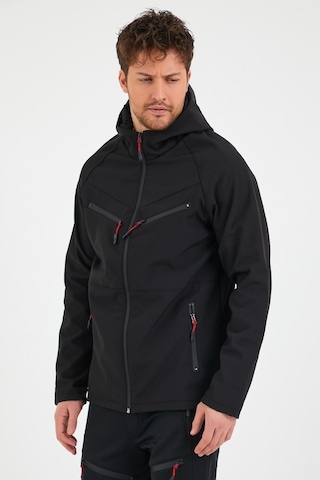 Genıus Store Erkek Mont Softshell Su Geçirmez Mont 4 Cepli-Siyah