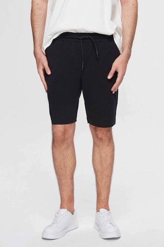 D's Damat Ds Damat Slim Fit Siyah Beli Lastikli Kordon Detaylı Rahat Pamuklu Örme Şort 3HC13ORT21021 Siyah