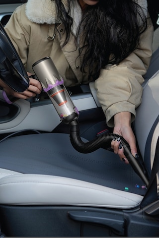 Auhma Ahv-29 Kablosuz Araç Süpürgesi 220w 22000pa Güçlü Vakum & Üfleme Özellikli Şarjlı Oto Süpürge Gri