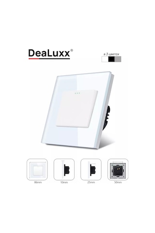 Dealuxx Beyaz Çerçevesiz Tek Tuşlu Anahtar 196497420