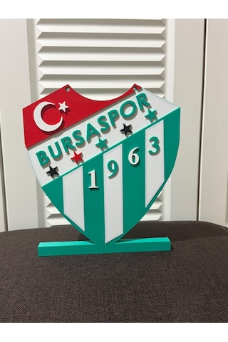 Bursaspor Logolu Özel Tasarım Taraftar Biblo - 3d Baskı Masaüstü