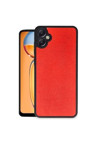 Newface - 564 - Samsung Galaxy Uyumlu A05 Kılıf Aras Deri Kapak - Csmo-tex - - Kırmızı