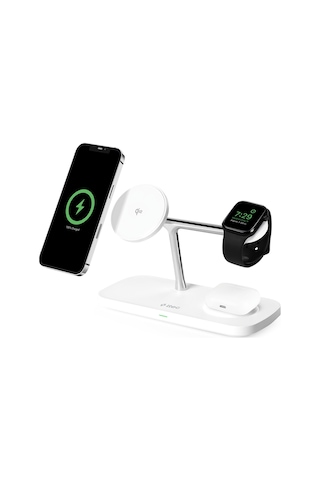 Ttec 2KS37B Aircharger Trio Pro Qi2/Magsafe Özellikli 15W Apple Uyumlu iPhone/Android Özellikli 3’Ü 1 Arada Şarj Standı