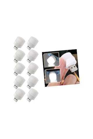 Usb Mini Top Led 10 Lu Aydınlatma Seti Beyaz Renkli Gece Lambası, Enerji Tasarruflu Mikro Led Işıklar 5399