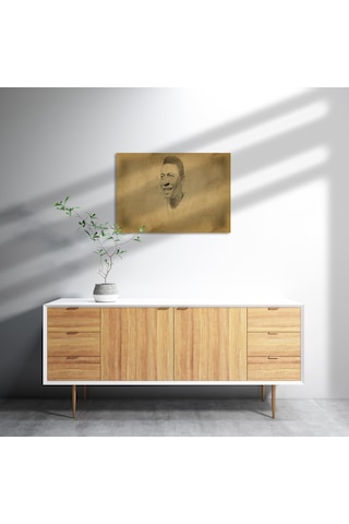 Cakasepetim Pele Karakalem Ahşap Mdf Tablo