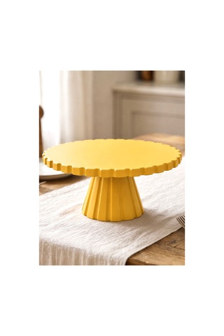 Kek Pasta Sunum Standı Cupcake Standı 20 Cm Sarı