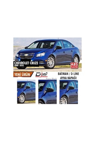 Chevrolet Cruze 2008 - 2016 Yarasa Batman Ayna Kapağı Piano Black