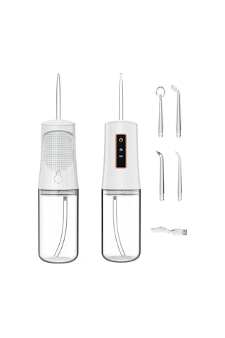 Valkyrie Şarj Edilebilir Taşınabilir Ağız Duşu Diş Protez Bakım 4 Başlıklı Sessiz Çalışma