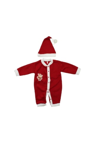 Kingshark King Shark Christmas Yılbaşı Noel Baba Bebek Kostüm Tulum Kırmızı