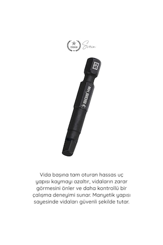 Allen 4 Mm Allen Bits Uç 5 Cm S2 Çelik Profesyonel Alyan Tornavida Ucu Manyetik Altıgen Vida Sökme