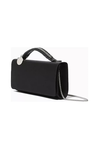 Stella Mccartney Falabella Kristal File Omuz Çantası, El Işçiliği & Vegan Siyah
