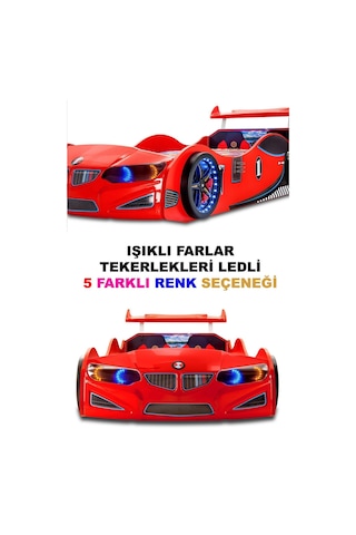 Gt2 - Bmw - Arabalı Yatak - Tekerlekleri Ledli.