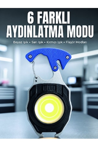 Araç Kamp Outdoor Ve Tamir İşleri İçin Çok Amaçlı Cob Led Şarjlı