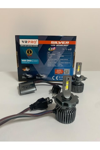 Sılver H4 Led Far Ampulü 60waat 18 Bin Lümen 12v 24v Uyumlu