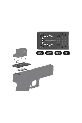 Vector Optics Glock 4-in-1 Universal Dovetail Reddot Montaj Plakası / Reddot Ayağı Scfrm-gk11