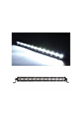 Beyaz Led Off Road Slim Sis Farı Çalışma Lambası 12 Led 10-30V 18W 34 CM