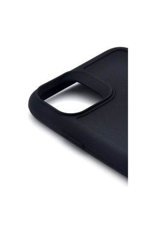 Apple Uyumlu iPhone 11 Düz Renk Esnek Yumuşak Silikon Kılıf Rubber Siyah