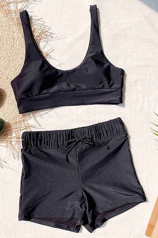 Alpinmoda Şortlu Tankini Bikini Takım Ms41588