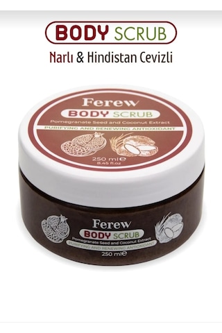 Ferew Body Scrub Nar Çekirdeği Ve Hindistan Cevizli 250 ML