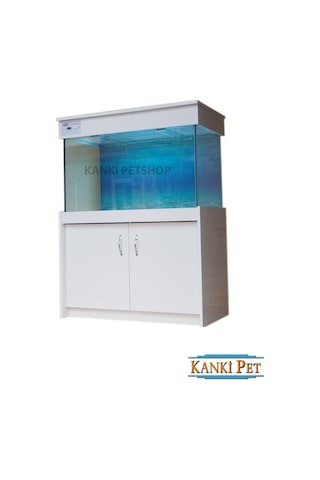 Kanki Pet 100 CM Mobilyalı Lüks Akvaryum Kumandalı Led Aydınlatma