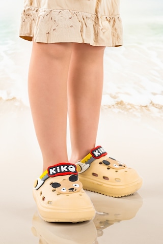 Kiko Kids Twg 755-1 Plaj Havuz Eva Kız Çocuk Terlik Bej