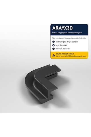 Arayx3d Bmw E36 E90 Uyumlu Arka Cam Köşebent Arka Cam Fitil Köşe Kapağı Siyah