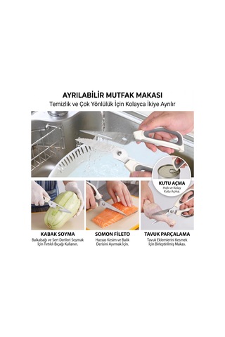 Mallart Çok Amaçlı Ayrılabilir Mutfak Makası