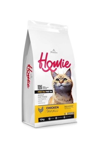 Homie Süper Premium Düşük Tahıllı Tavuklu Yetişkin Kedi Maması 12 KG